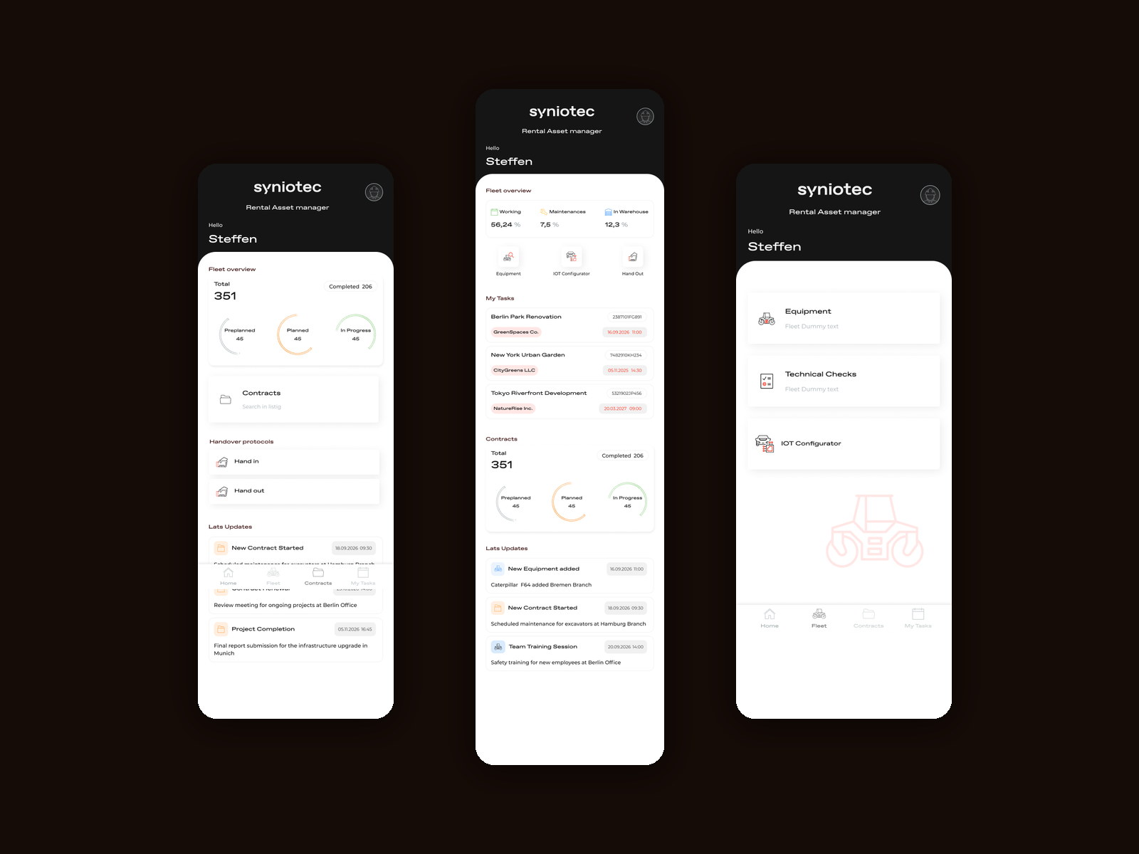 Syniotec · RAM Mobile — interface design
