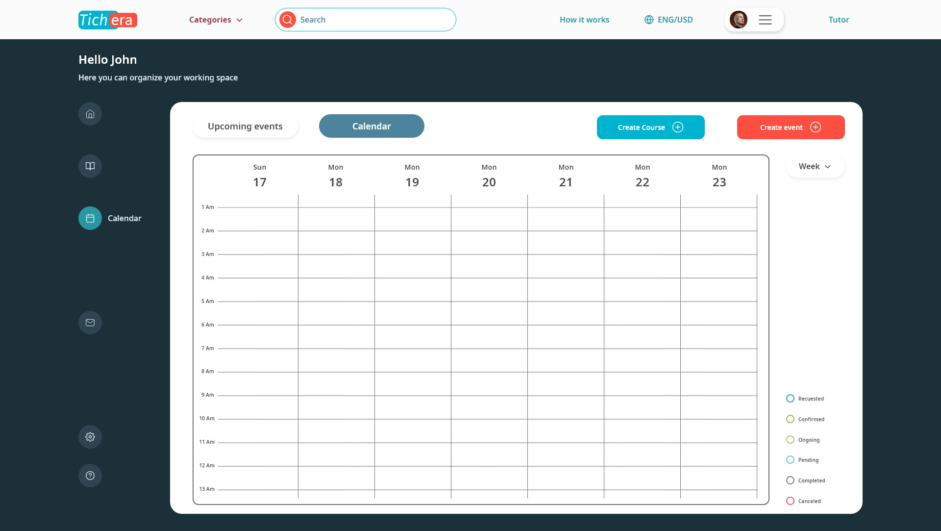 Tichera — The dashboard opens on time, not on identity